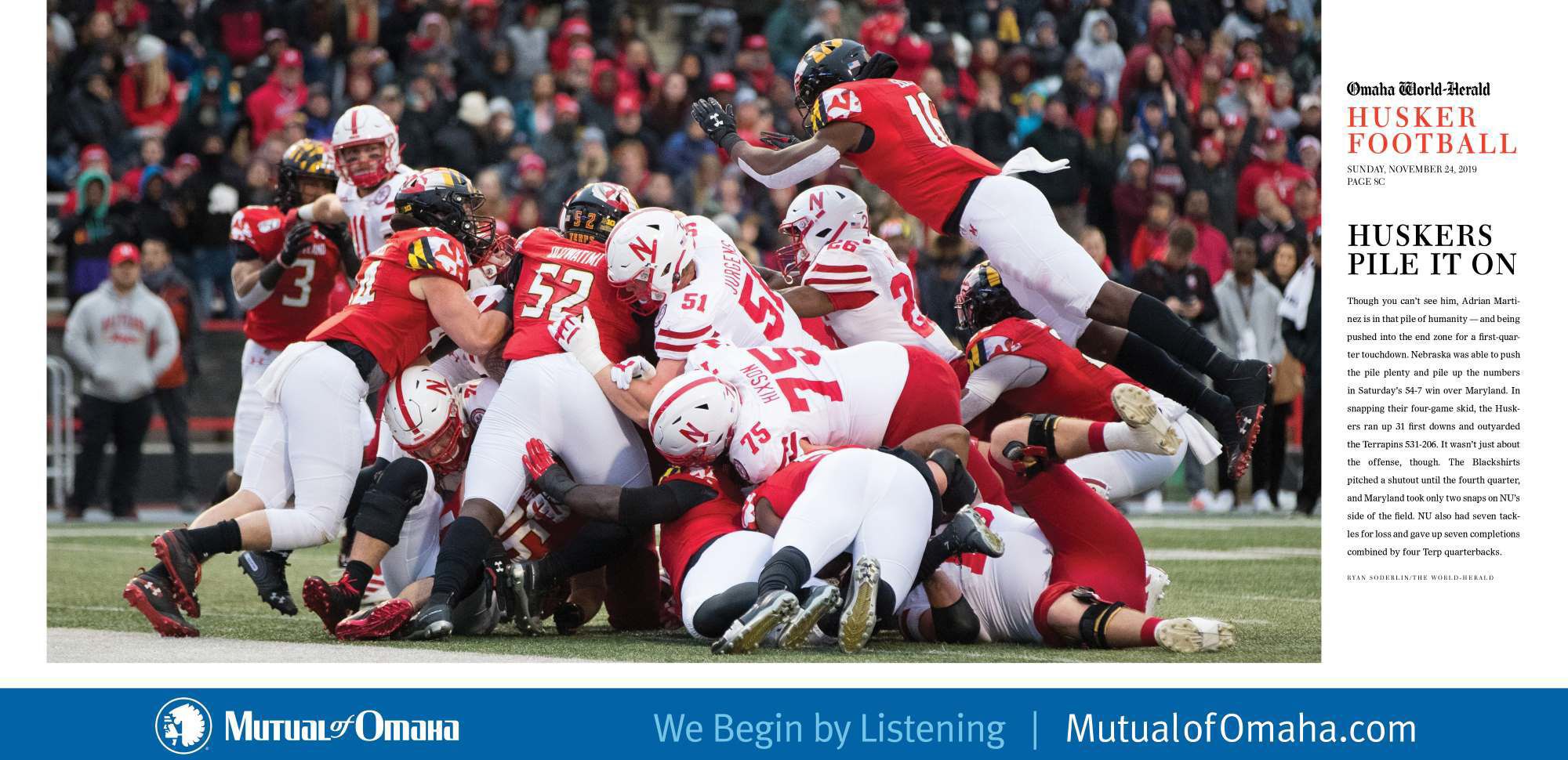 Nebraska football: Huskers pile it on